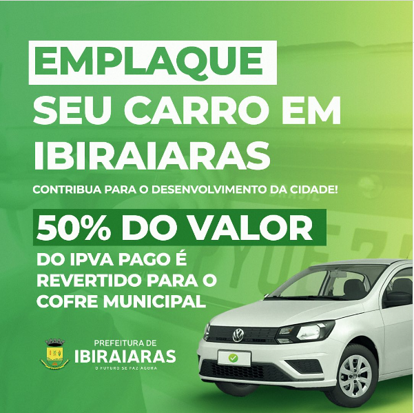 Emplaque seu carro em Ibiraiaras