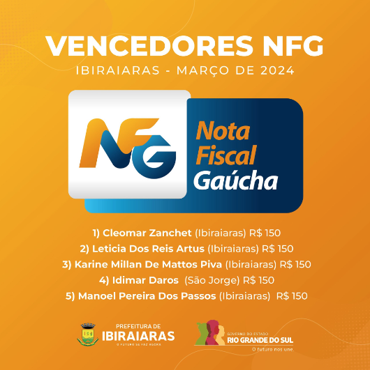 Vencedores NFG Ibiraiaras MAR 2024