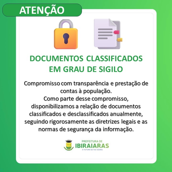 Documentos Classificados por grau de sigilo