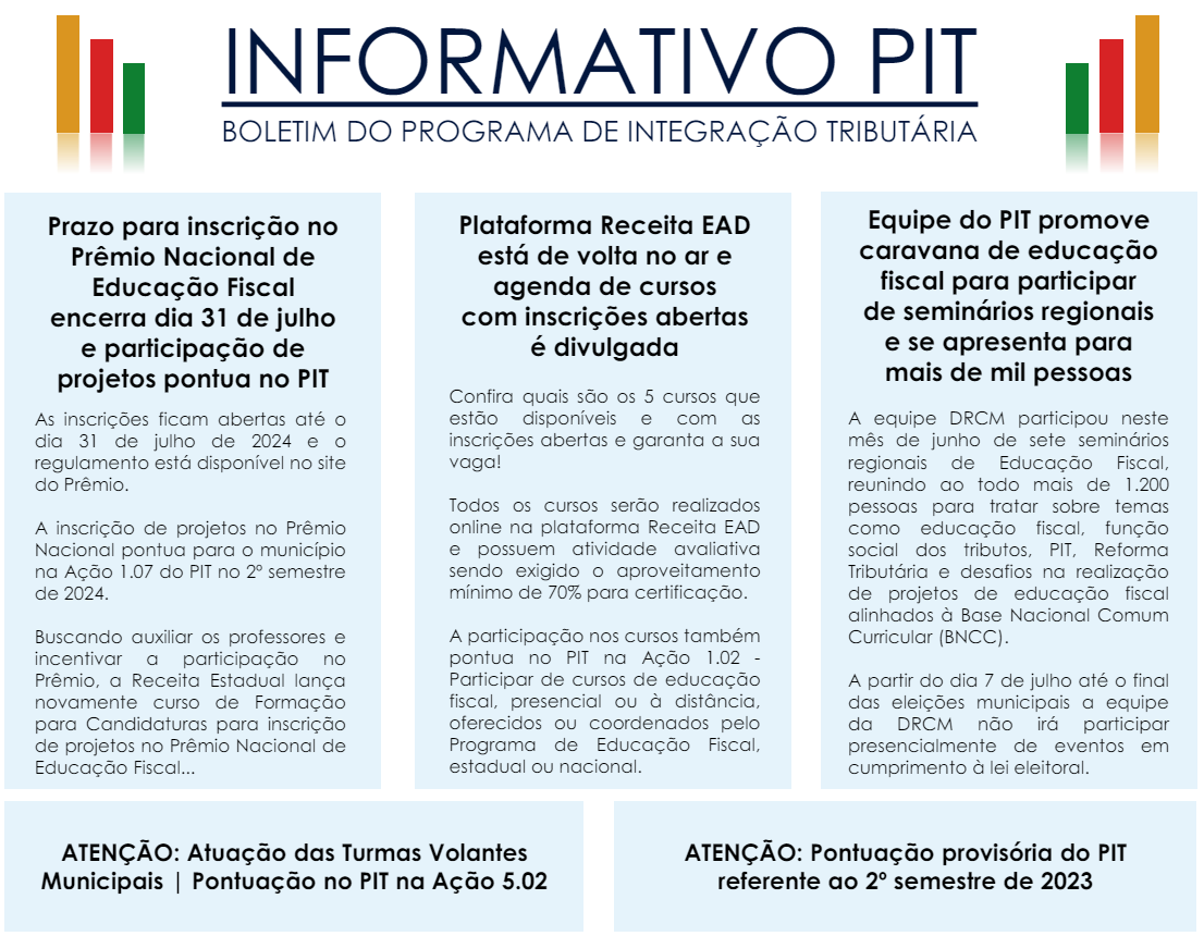 Capa Informativo PIT n 23 junho 2024