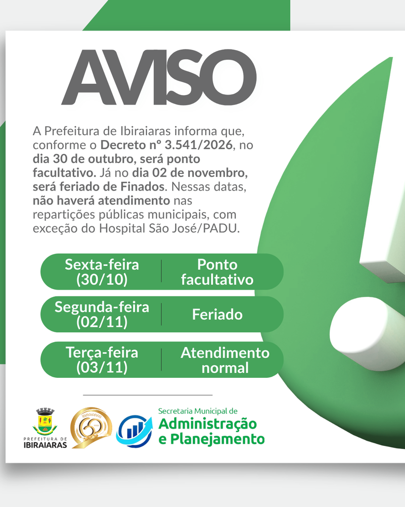 Feriado dia 30